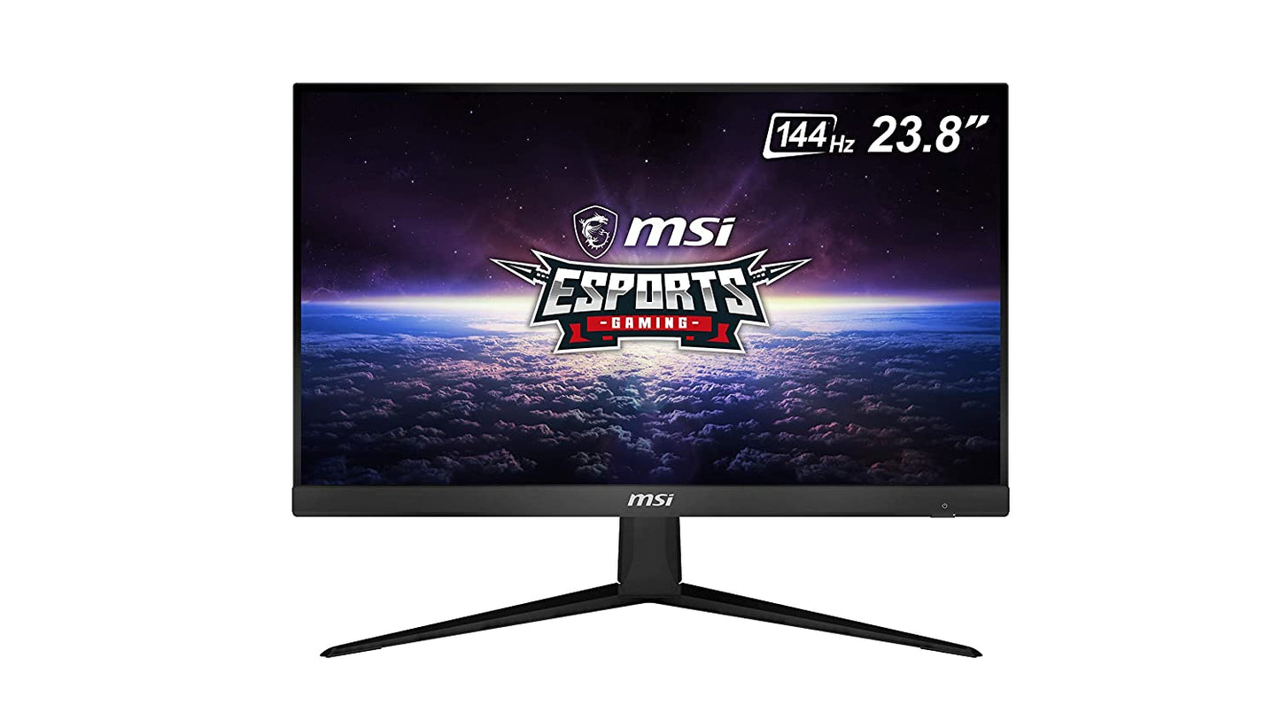 MSI G241, 24" Gaming Monitor, 1920 x 1080 (FHD), IPS, 1ms, 144Hz, FreeSync, HDMI, Displayport, Tilt,