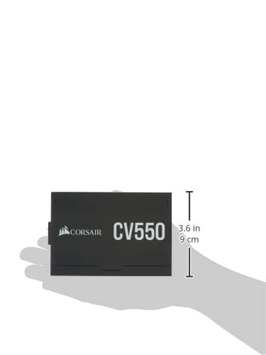 Corsair CV550, CV Series, 80 Plus Bronze Certified, 550 Watt Non-Modular Power Supply - Black