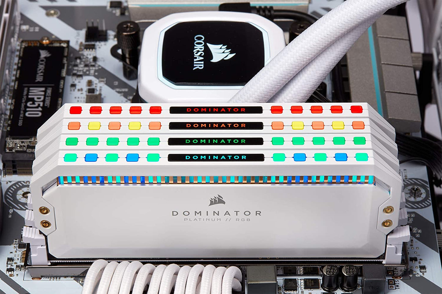 Corsair Dominator Platinum RGB DDR4 32GB (2x16GB) 3600MHz C18 Desktop Memory (12 Ultra-Bright CAPELLIX RGB LEDs, Patented CORSAIR DHX Cooling, Wide Compatibility, Intel XMP 2.0) White