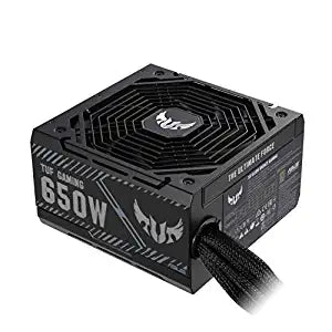 ASUS TUF Gaming 650W Bronze PSU, Power Supply(Axial-tech Fan Design, Dual Ball Fan Bearings, 0dB Technology, 80 Plus Bronze Certification, 80cm 8-pin CPU Connector, 6-Year Warranty) (90YE00D1-B0NA00)