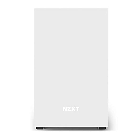 Nzxt H210 Tempered Glass Mini-ITX Computer Cabinet/Gaming Case, Front USB Type-C Port with 2x120mm Fans - White, Black