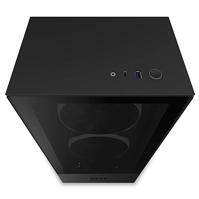 Nzxt H510 Elite Mid-Tower ATX Tempered Glass Computer Cabinet/Gaming Case Black USB Type-C Port Vertical GPU Mount with 3x140mm and 1x120mm Fan