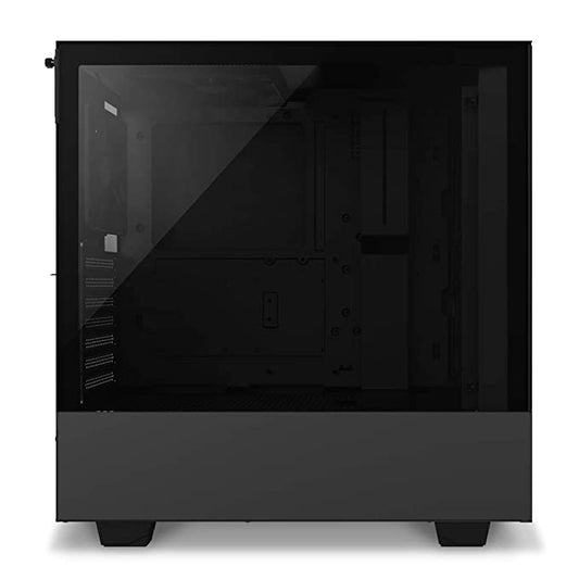 Nzxt H510 Elite Mid-Tower ATX Tempered Glass Computer Cabinet/Gaming Case Black USB Type-C Port Vertical GPU Mount with 3x140mm and 1x120mm Fan