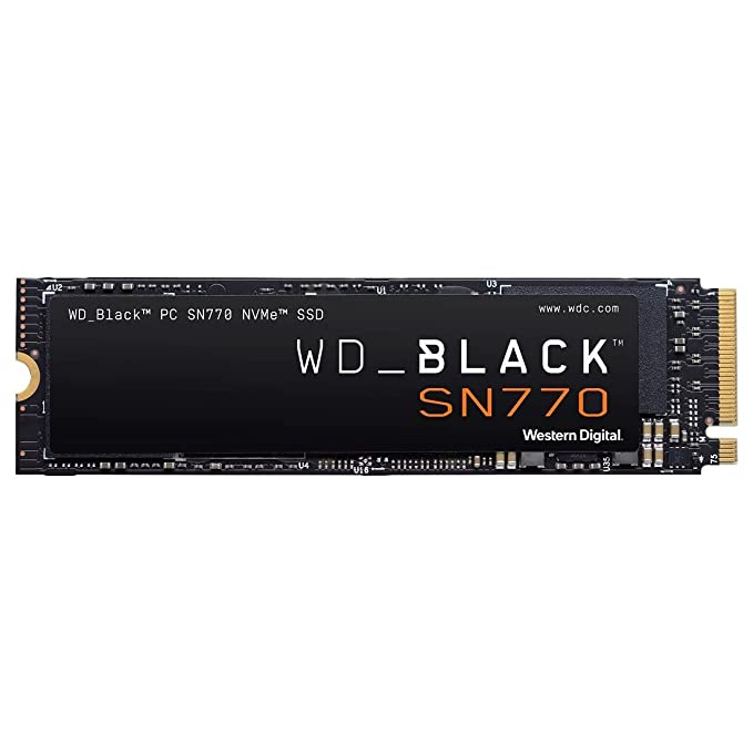 Western Digital Black 250GB/500GB/1TB SN770 NVMe Internal Gaming SSD Solid State Drive - Gen4 PCIe, M.2 2280, (WDS250G3X0E)