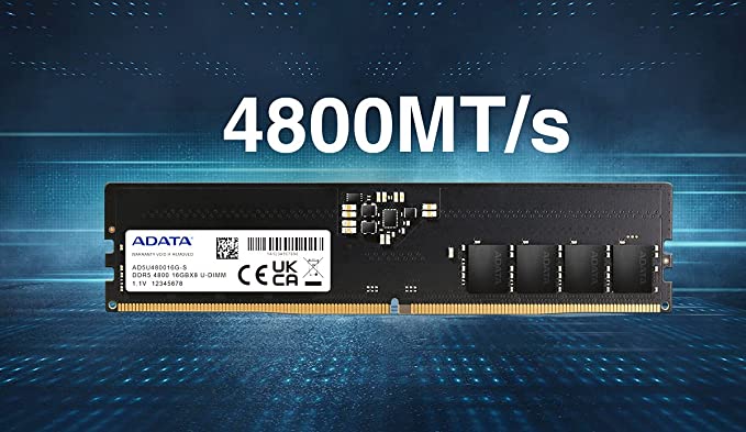 ADATA Premier DDR5 4800MHz 16GB UDIMM Memory RAM Module Kit (AD5U480016G-R)