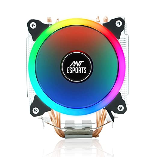 Ant Esports ICE-C612 with RGB CPU Cooler/Fan Support Intel LGA775, LGA1200, LGA1150, LGA1151, LGA1155, LGA1156, LGA2066, LGA2011-v3, LGA2011, LGA1366 and AMD FM1, FM2, FM2+, AM2, AM2+, AM3, AM3+, AM4