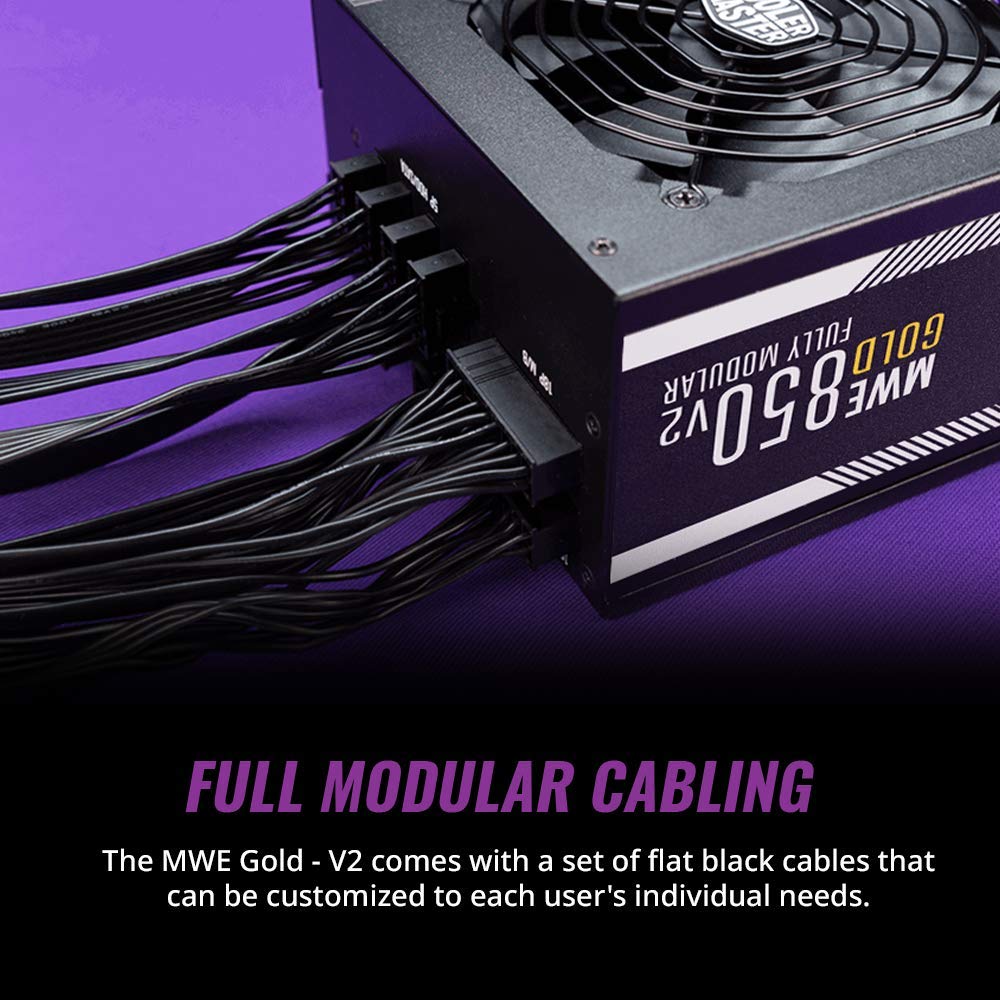 Cooler Master MWE Gold 850 V2 80 Plus Gold Certified, Fully Modular Power Supply - Black