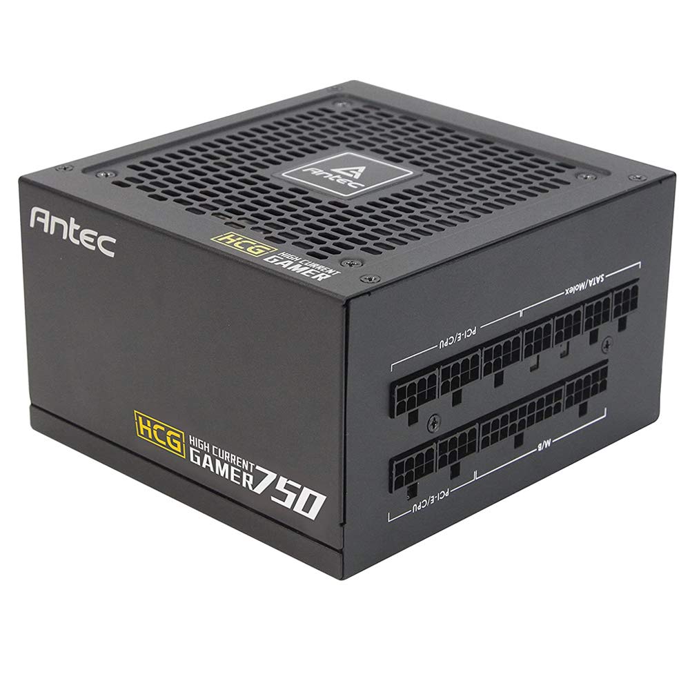 Antec HCG Gaming Series HCG750 Gold 750W Power Supply 750 Watts 80 Plus Gold PSU with Full Modular, 120mm FDB Fan, Japanese Capacitors, ATX12V 2.4, 10 Years Support