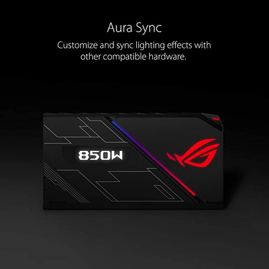 ASUS ROG Thor 850 Certified 850W Fully-Modular RGB Power Supply with LiveDash OLED Panel (ROG-THOR-850P)