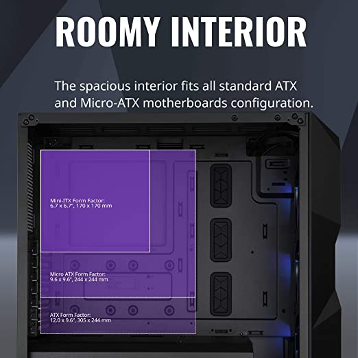 Cooler Master MasterBox TD500 Mesh Triple ARGB Mid Tower Gaming Cabinet with Dual 360mm Radiator Support and Crystalline Tempered Glass