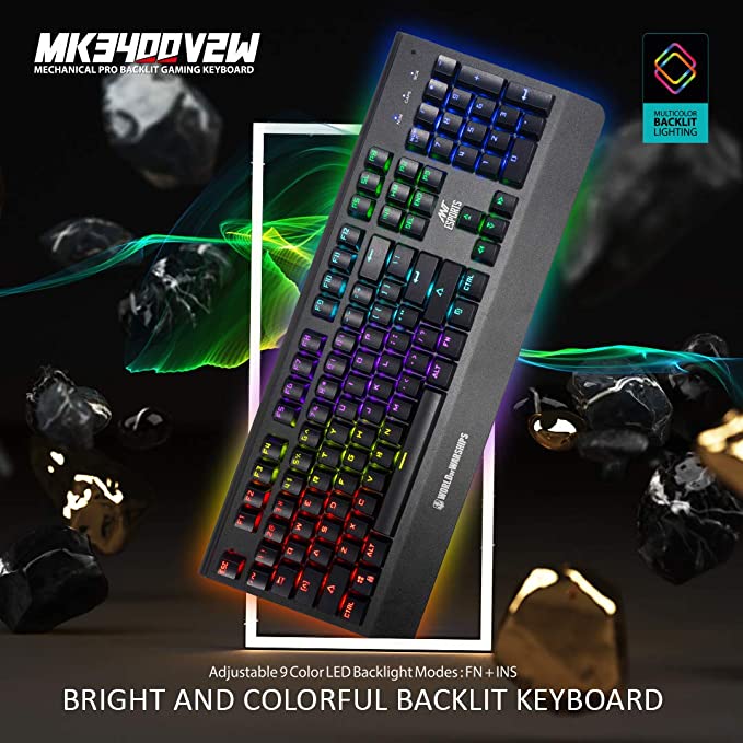 Ant Esports MK3400V2 W Mechanical Pro World of Warship Edition Wired RGB Gaming Keyboard