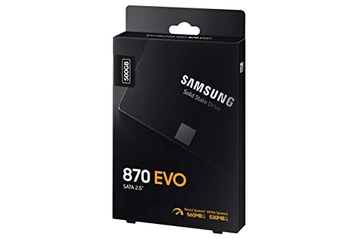 Samsung 870 EVO 250GB/500GB/1TB SATA 6.35 cm (2.5") Internal Solid State Drive (SSD) (MZ-77E500)