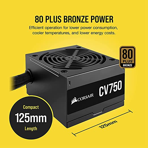 Corsair CV Series CV750 80 Plus Bronze ATX Power Supply