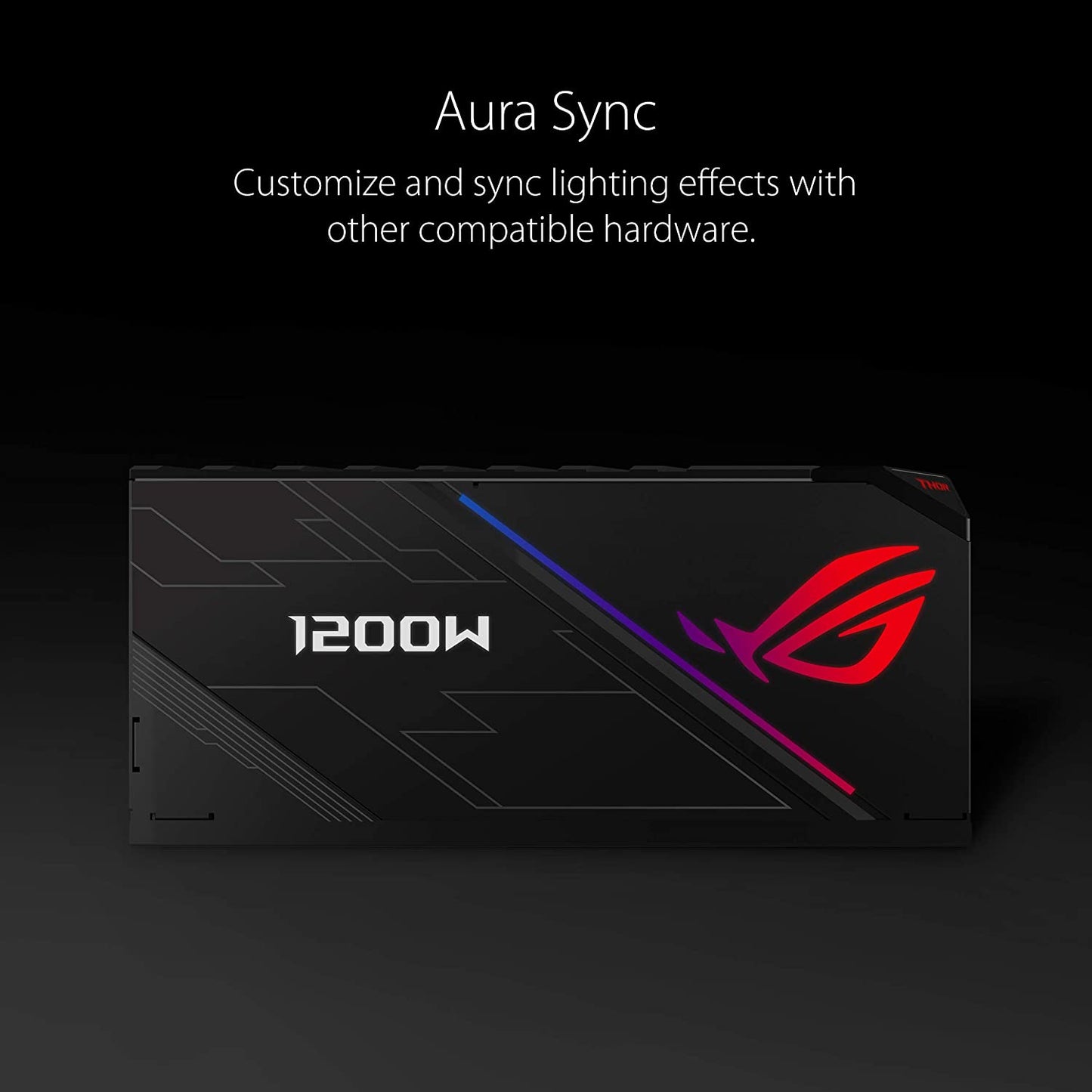 ASUS ROG Thor 1200 Certified 1200W Fully-Modular RGB Power Supply with LiveDash OLED Panel, 80+ Platinum (ROG-THOR-1200P)