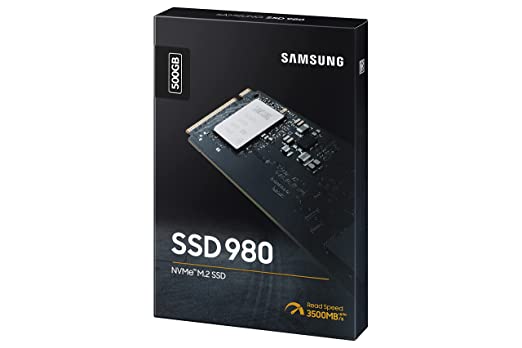Samsung 980 500GB Up to 3,500 MB/s PCIe 3.0 NVMe M.2 (2280) Internal Solid State Drive (SSD) (MZ-V8V500)