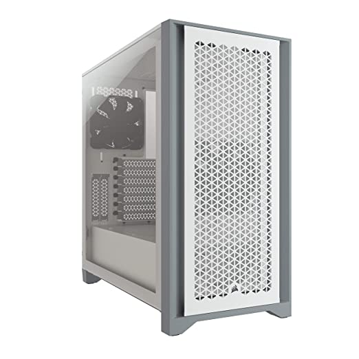 Corsair 4000D Airflow Tempered Glass Mid-Tower ATX Computer Case/ Gaming Cabinet - White - CC-9011201-WW