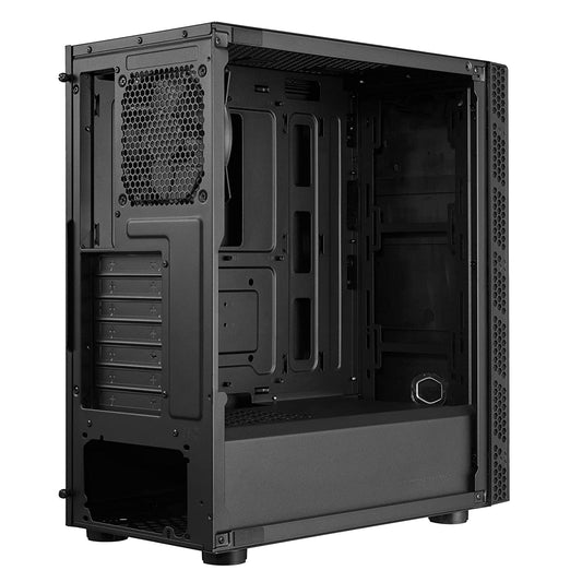 Cooler Master MasterBox MB600L V2 with Steel Side Panel, Brushed Front Panel, Hexagon Gleam, Mesh Intakes, Breathable PSU Shroud, Support Upto ATX Motherboard, Black, Mid Tower (MB600L2-KNNN-S00)