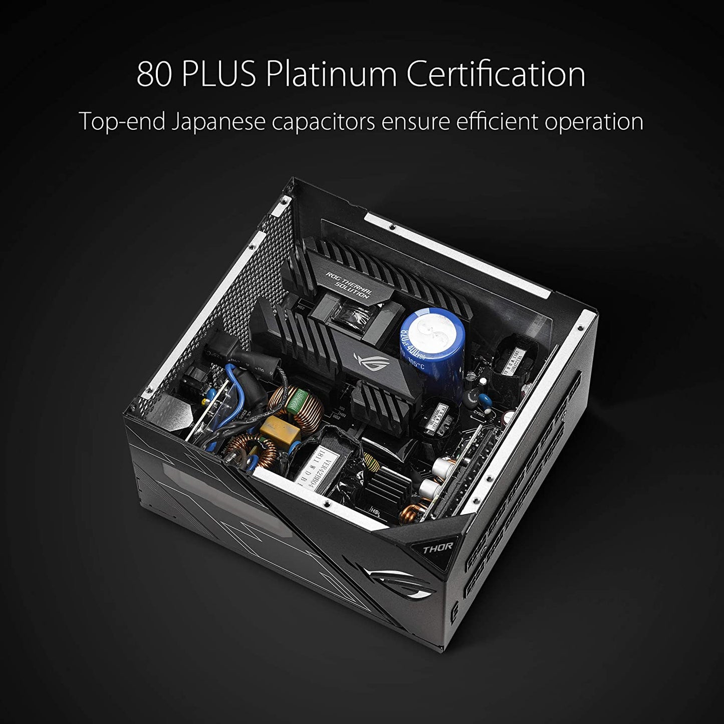 ASUS ROG Thor 1200 Certified 1200W Fully-Modular RGB Power Supply with LiveDash OLED Panel, 80+ Platinum (ROG-THOR-1200P)