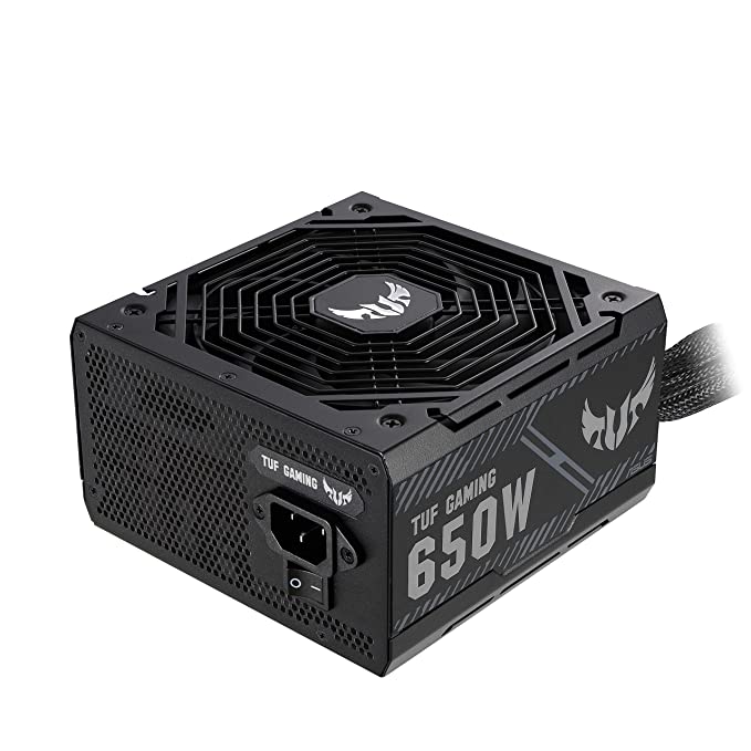 ASUS TUF Gaming 650W Bronze PSU, Power Supply(Axial-tech Fan Design, Dual Ball Fan Bearings, 0dB Technology, 80 Plus Bronze Certification, 80cm 8-pin CPU Connector, 6-Year Warranty) (90YE00D1-B0NA00)