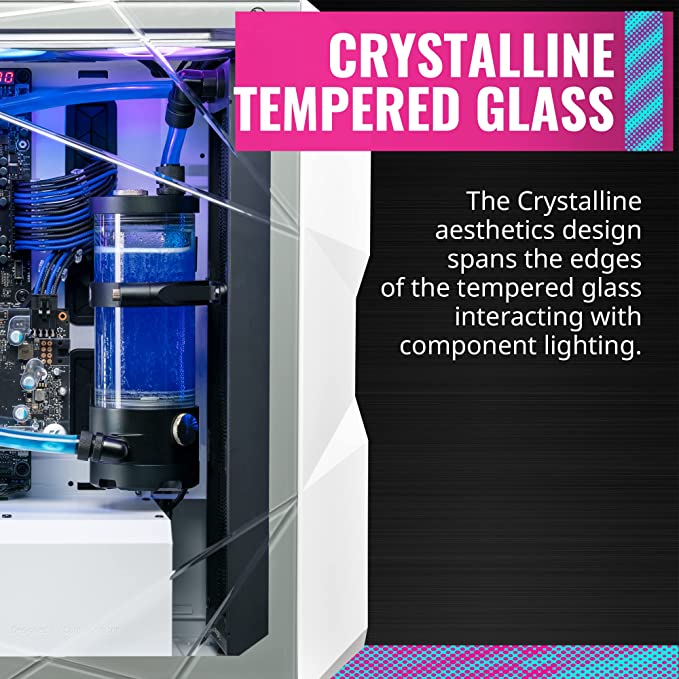 Cooler Master MasterBox TD500 Mesh Triple ARGB Full Tower Gaming Cabinet with Dual 360mm Radiator Support and Crystalline Tempered Glass (White)