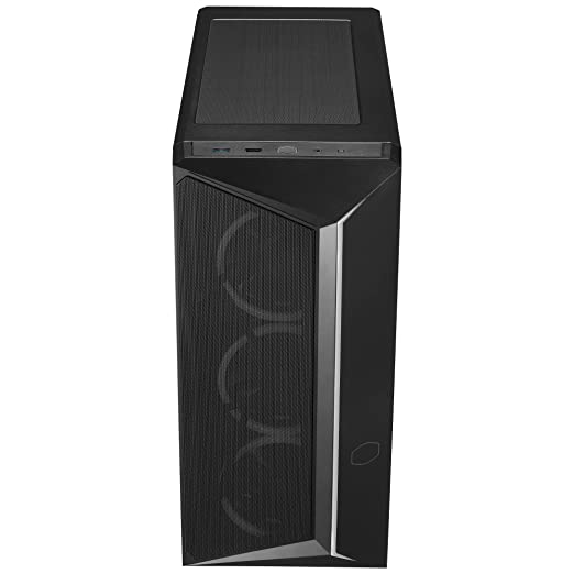 Cooler Master CMP510 Case - Mesh Intakes, ARGB Edge Strip, Ventilated PSU Shroud & 350mm GPU Clearance, Black, ATX (CP510-KGNN-S00)