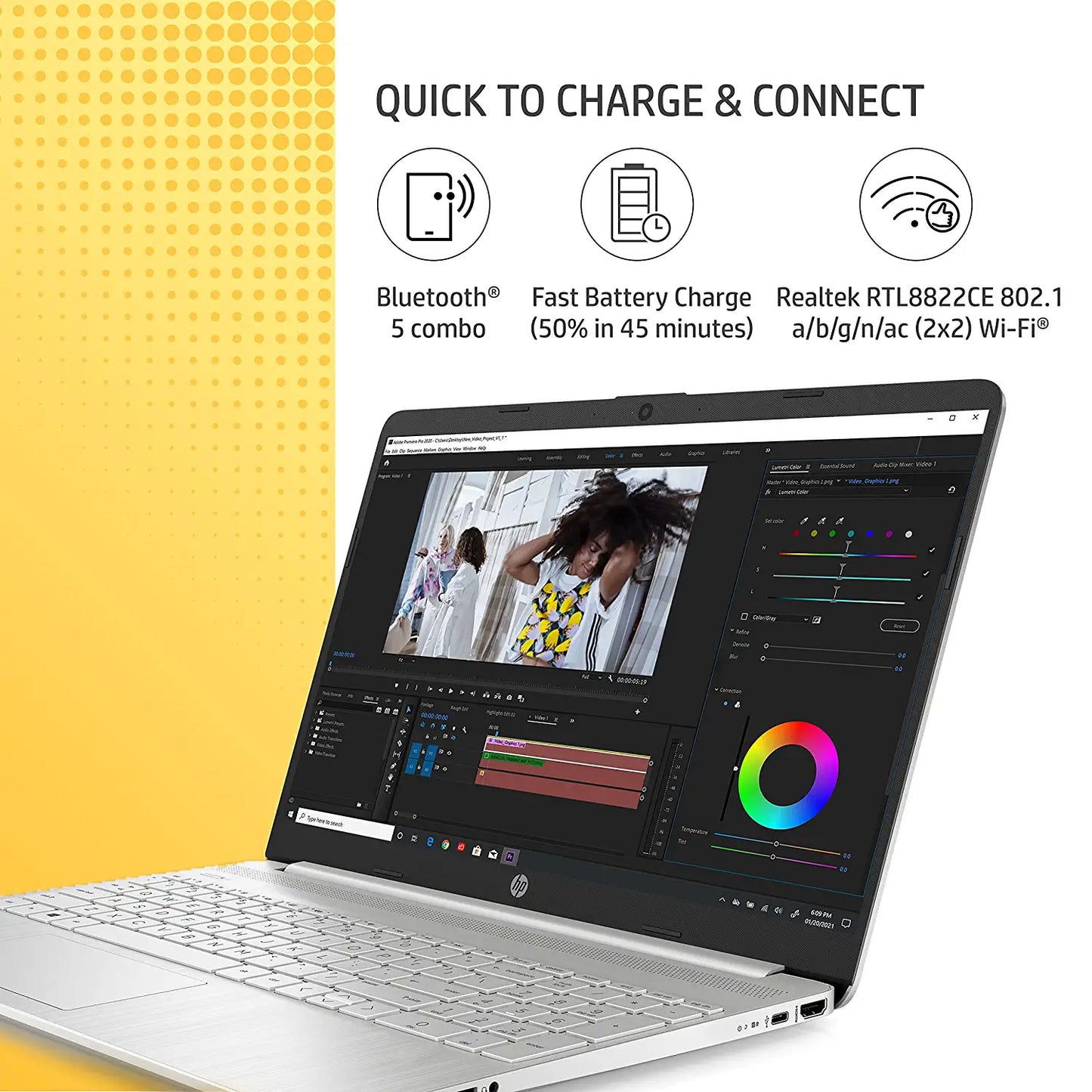 HP 15s 12th Gen Intel Core i5 8GB RAM/512GB SSD 15.6inches(39.6cm) FHD, Micro-Edge Display/Intel Iris Xe Graphics/Dual Speakers/Windows 11 Home /Alexa Built-in/Backlit KB/MSO 2021/1.69kg, 15s-fq5329TU
