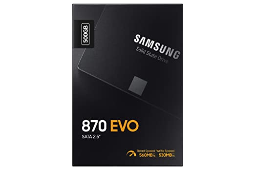 Samsung 870 EVO 250GB/500GB/1TB SATA 6.35 cm (2.5") Internal Solid State Drive (SSD) (MZ-77E500)