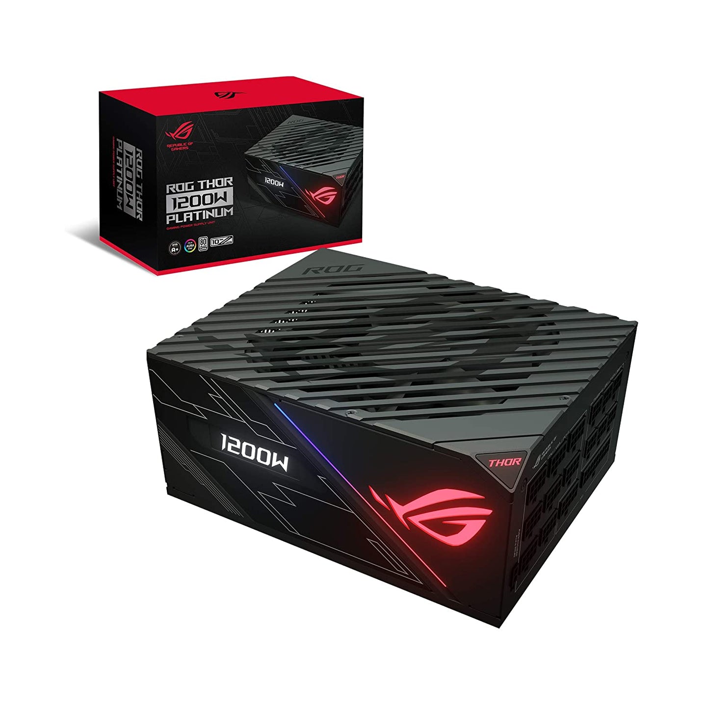 ASUS ROG Thor 1200 Certified 1200W Fully-Modular RGB Power Supply with LiveDash OLED Panel, 80+ Platinum (ROG-THOR-1200P)