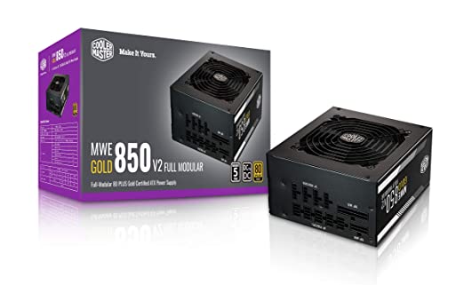 Cooler Master MWE Gold 850 V2 80 Plus Gold Certified, Fully Modular Power Supply - Black
