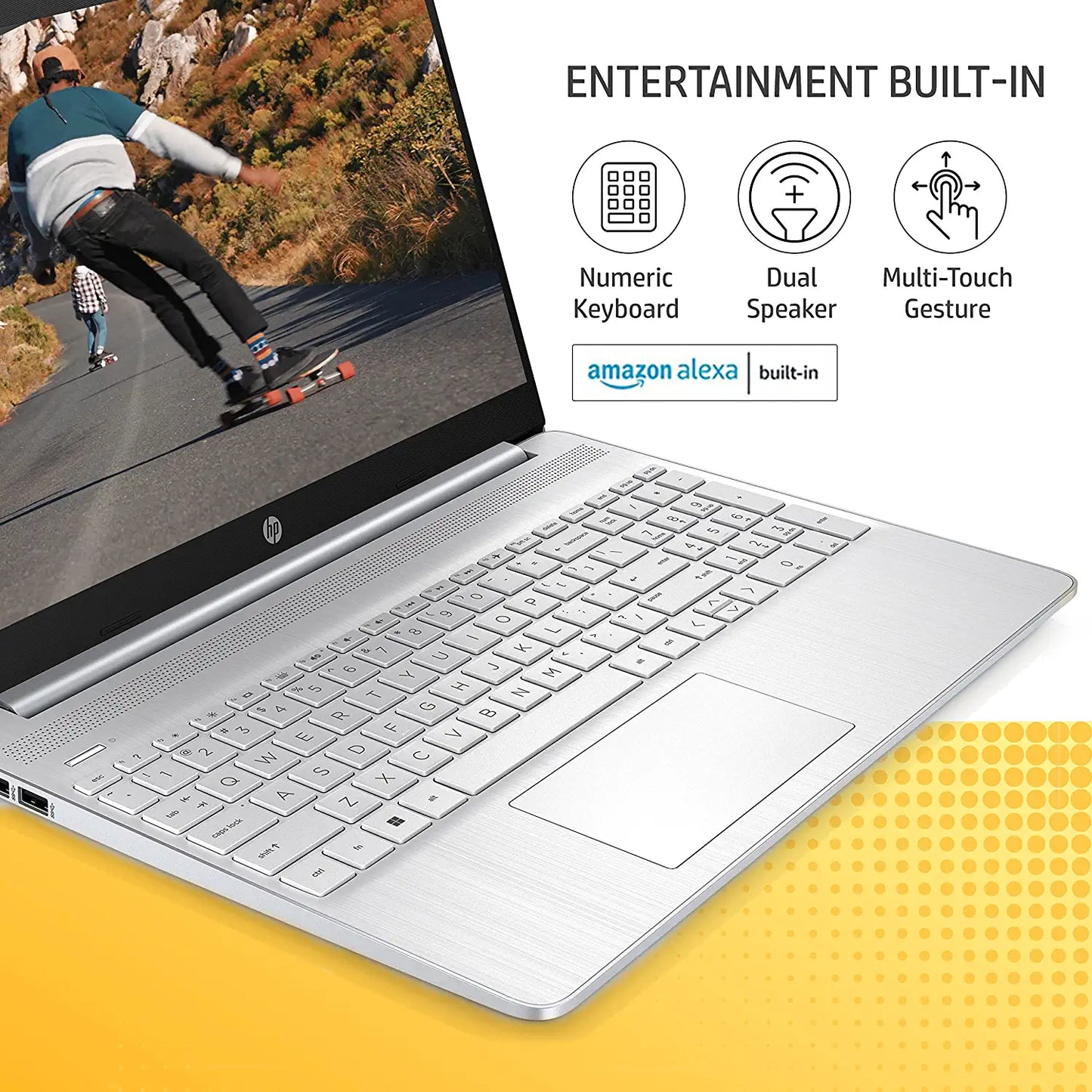 HP 15s 12th Gen Intel Core i5 8GB RAM/512GB SSD 15.6inches(39.6cm) FHD, Micro-Edge Display/Intel Iris Xe Graphics/Dual Speakers/Windows 11 Home /Alexa Built-in/Backlit KB/MSO 2021/1.69kg, 15s-fq5329TU