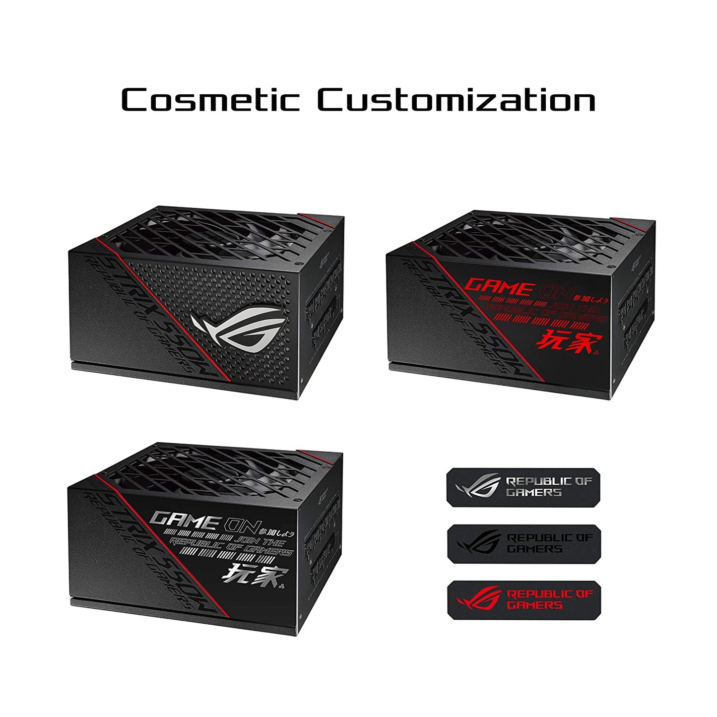 ASUS ROG Strix 550W Gold PSU, Power Supply (ROG heatsinks, Axial-tech Fan Design, Dual-Ball Fan Bearings, 0dB Technology, 80 Plus Gold Certification, Fully Modular Cables, 10-Year Warranty)