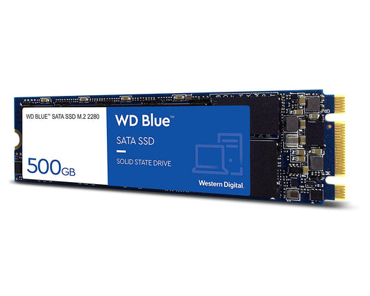 Western Digital WD Blue m.2 SATA SSD, 560MB/s R, 530MB/s W, 5 Y Warranty, 500GB