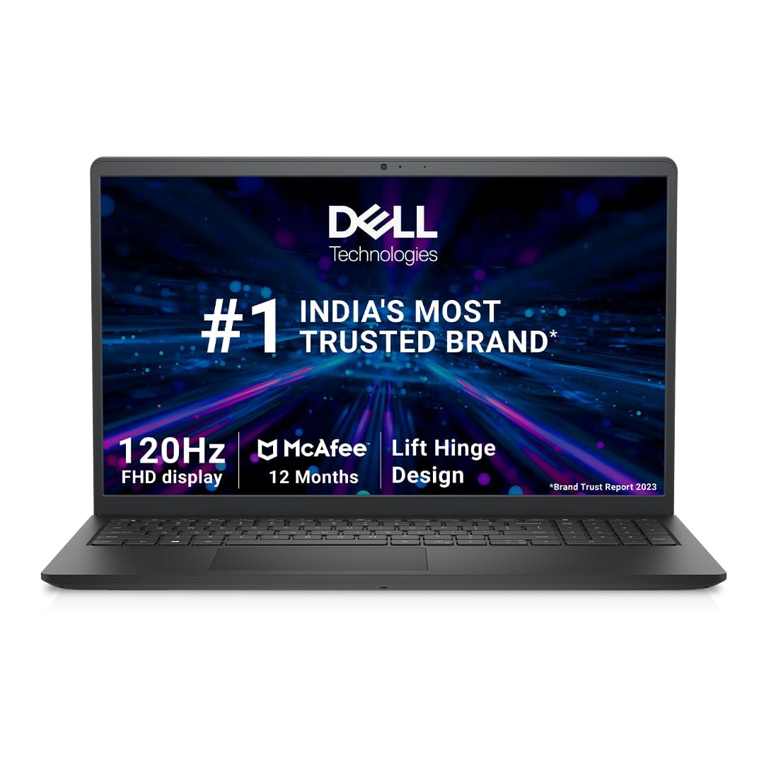 Dell Inspiron 3535, Windows 11 Home, AMD Ryzen 3 7320U Processor, (8GB RAM/512GB SSD/Window 11/Ms Office' 21/15.6"(39.62 Cm) FHD Display/15 Month Mcafee/Carbon Black/1.67Kg Thin & Light Laptop