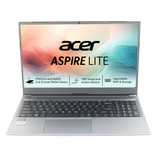 Acer Aspire Lite(AL15-41) AMD Ryzen 7 Octa Core 7730U - (16 GB/512 GB SSD/Windows 11 Home) AL15-41 Thin and Light Laptop (15.6 Inch, Steel Grey, 1.59 kg, With MS Office)