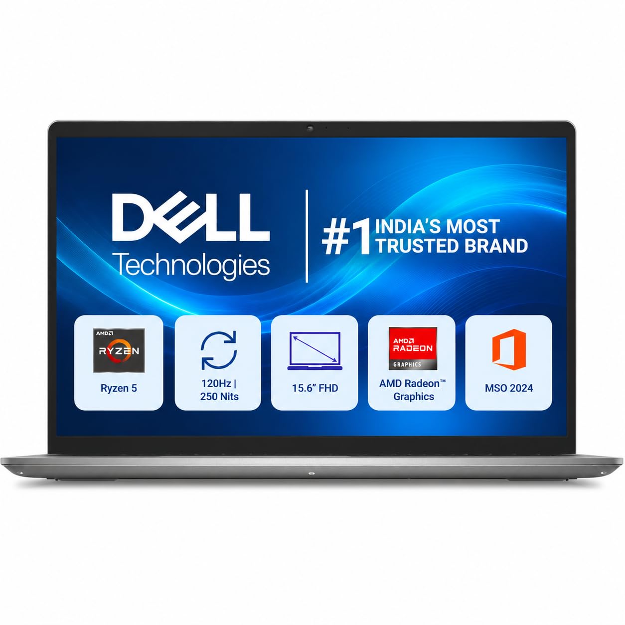 Dell 15 (Previously Inspiron), AMD Ryzen 5-7530U, 16GB RAM, 512GB SSD, FHD IPS, 15.6"/39.62cm, Win 11, MSO 2024, Platinum Silver, 1.67kg,Standard Keyboard, 12 Month McAfee, Thin & Light, Laptop