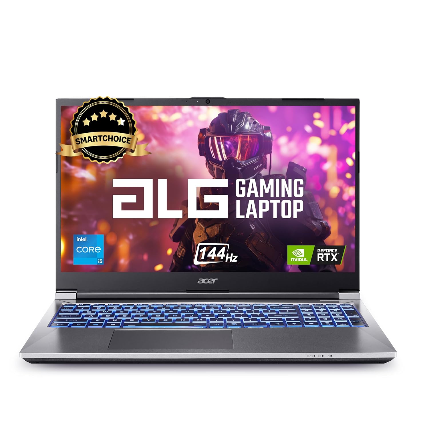 Acer ALG, 13th Gen Intel Core i5-13420H, NVIDIA GeForce RTX 3050-6GB DDR6, 16GB RAM, 512GB SSD, FHD 15.6"/39.62 cm, 144Hz, Windows 11 Home, Steel Gray, 1.99 KG, AL15G-53,Gaming Laptop