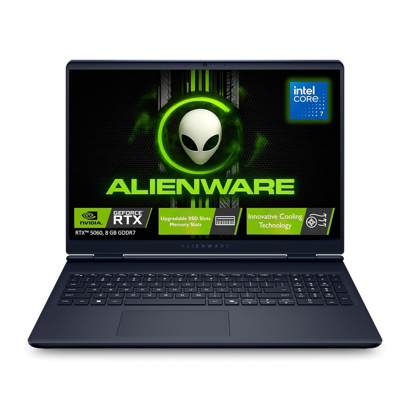 Alienware 16 Aurora, Intel Core 7 14th Gen-240H, NVIDIA RTX 5060-8GB, 16GB DDR5, 1TB SSD, WQXGA, 16"/40.64cm, 120Hz, Windows11, MSO-24, Interstellar Indigo, 2.57Kg, Cryo Chamber Cooling, Gaming Laptop