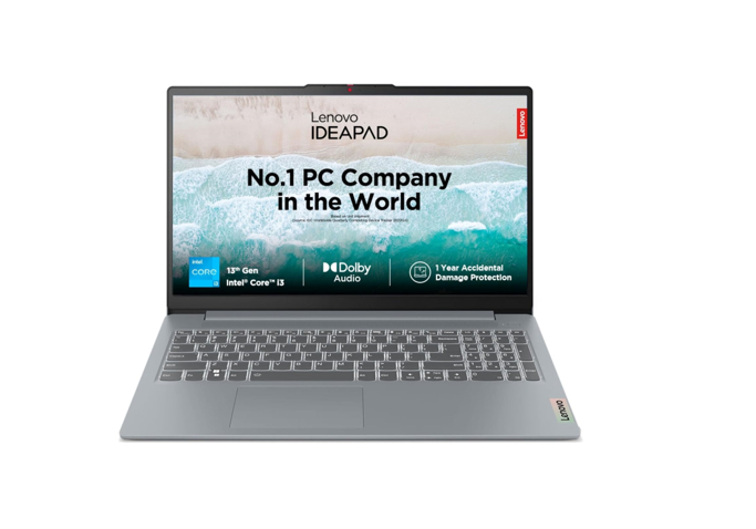 Lenovo IdeaPad Slim 3 13th Gen Intel Core i3-1315U 15.6" (39.6cm) FHD Thin and Light Laptop (8GB RAM/512GB SSD/Backlit Keyboard/FHD 1080p Camera/Windows 11/Office 2024/Grey/1.6Kg), 82X700M3IN