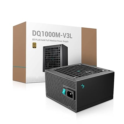 Deepcool DQ1000M-V3L 1000 Watt, 80 Plus Gold Fully Modular Power Supply/PSU for Gaming PC - R-DQA00M-FB0B-IN