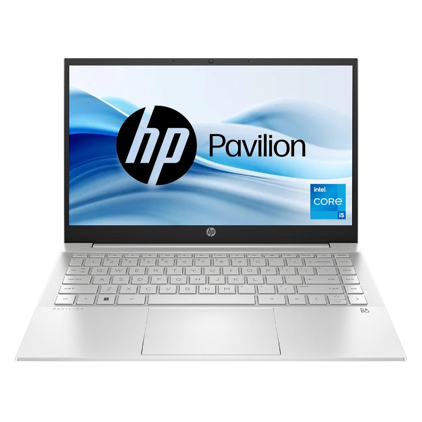 HP Pavilion 14 12th Gen Intel Core i5 8GB RAM/512GB SSD 14 inch(35.6cm) IPS Micro-Edge FHD Laptop/Intel Iris Xe Graphics/B&O/Win 11/Backlit KB/MSO 2021/Natural Silver, 14-dv2053TU
