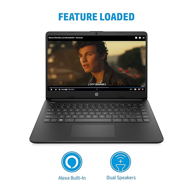 HP 14S-Intel Pentium Silver N6000-8Gb Ram/256Gb Ssd 14 Inches (35.6Cm) Hd, Micro-Edge Display (Uhd Graphics/Alexa/Dual Speakers/Fast Charge/Windows 11 Home/Ms Office), 14S- Dq3033Tu,Jet Black