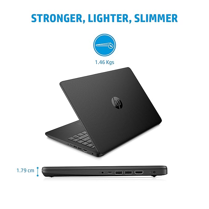 HP 14S-Intel Pentium Silver N6000-8Gb Ram/256Gb Ssd 14 Inches (35.6Cm) Hd, Micro-Edge Display (Uhd Graphics/Alexa/Dual Speakers/Fast Charge/Windows 11 Home/Ms Office), 14S- Dq3033Tu,Jet Black