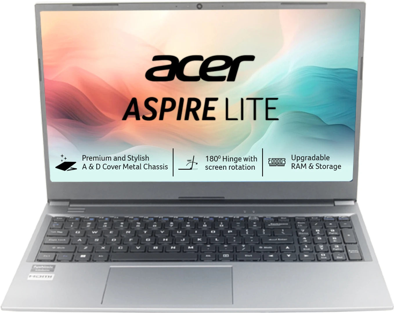 Acer Aspire Lite(AL15-41) AMD Ryzen 7 Octa Core 7730U - (16 GB/512 GB SSD/Windows 11 Home) AL15-41 Thin and Light Laptop (15.6 Inch, Steel Grey, 1.59 kg, With MS Office)