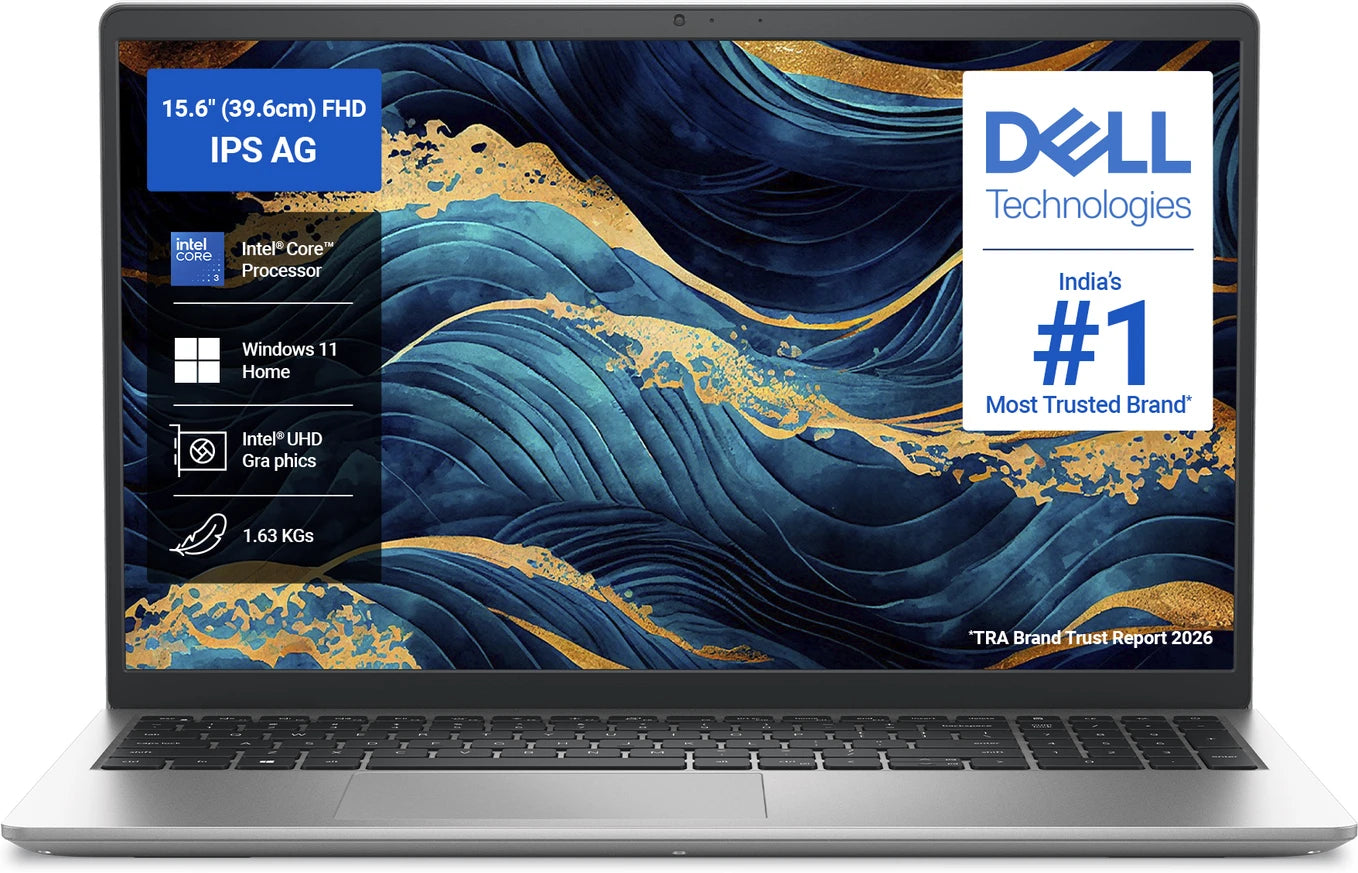 DELL Inspiron 15 DC15250 (Core i3 14th Gen) Intel Core 3 100U - (8 GB/512 GB SSD/Windows 11 Home) DC15250 Thin and Light Laptop (15 Inch, Platinum Silver, 1.63 Kg, With MS Office)