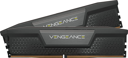 Corsair Vengeance DDR5 64GB (2x32GB) 5200MHz C40 Intel Optimized Desktop Memory (Onboard Voltage Regulation, Custom XMP 3.0 Profiles, Compact Form-Factor, Solid Aluminum Heatspreader) Black
