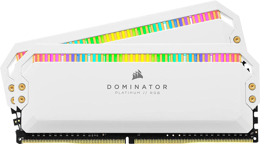 Corsair Dominator Platinum RGB DDR4 32GB (2x16GB) 3600MHz C18 Desktop Memory (12 Ultra-Bright CAPELLIX RGB LEDs, Patented CORSAIR DHX Cooling, Wide Compatibility, Intel XMP 2.0) White