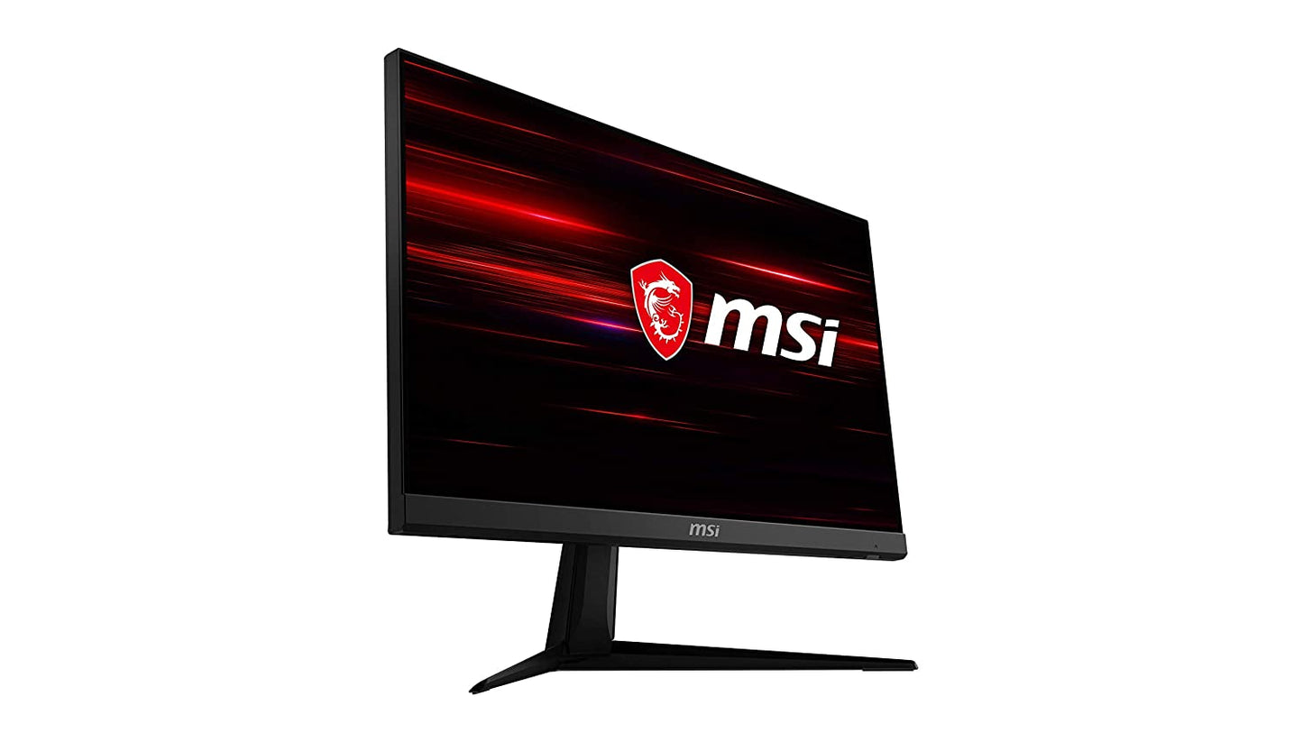 MSI G241, 24" Gaming Monitor, 1920 x 1080 (FHD), IPS, 1ms, 144Hz, FreeSync, HDMI, Displayport, Tilt,