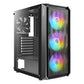 Antec NX292 ATX Mid-Tower Case, Tempered Glass Side Panel, Full Side View, Pre-Installed 4 x 120mm in Front, Black