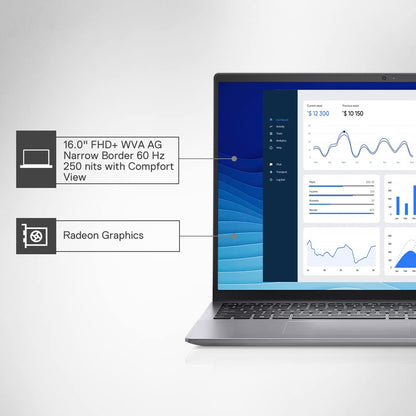 Dell Vostro 5625 Laptop, AMD Ryzen 5-5625U, 8GB DDR4 & 512GB SSD, Win 11 + MSO'21, 16.0" (40.64Cms) FHD+ WVA AG 60 Hz 250 nits, Titan Grey (D552296WIN9SE, 1.91Kgs)