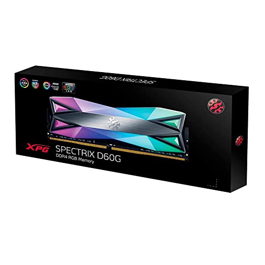 XPG ADATA XPG SPECTRIX D60G DDR4 RGB 16GB (2x8GB) 3600MHz U-DIMM Desktop Memory (AX4U360038G18A-DT60)
